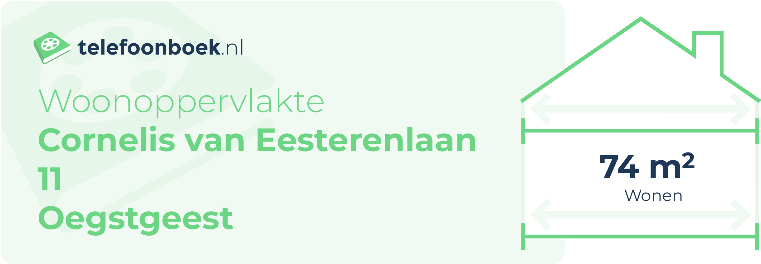 Woonoppervlakte Cornelis Van Eesterenlaan 11 Oegstgeest