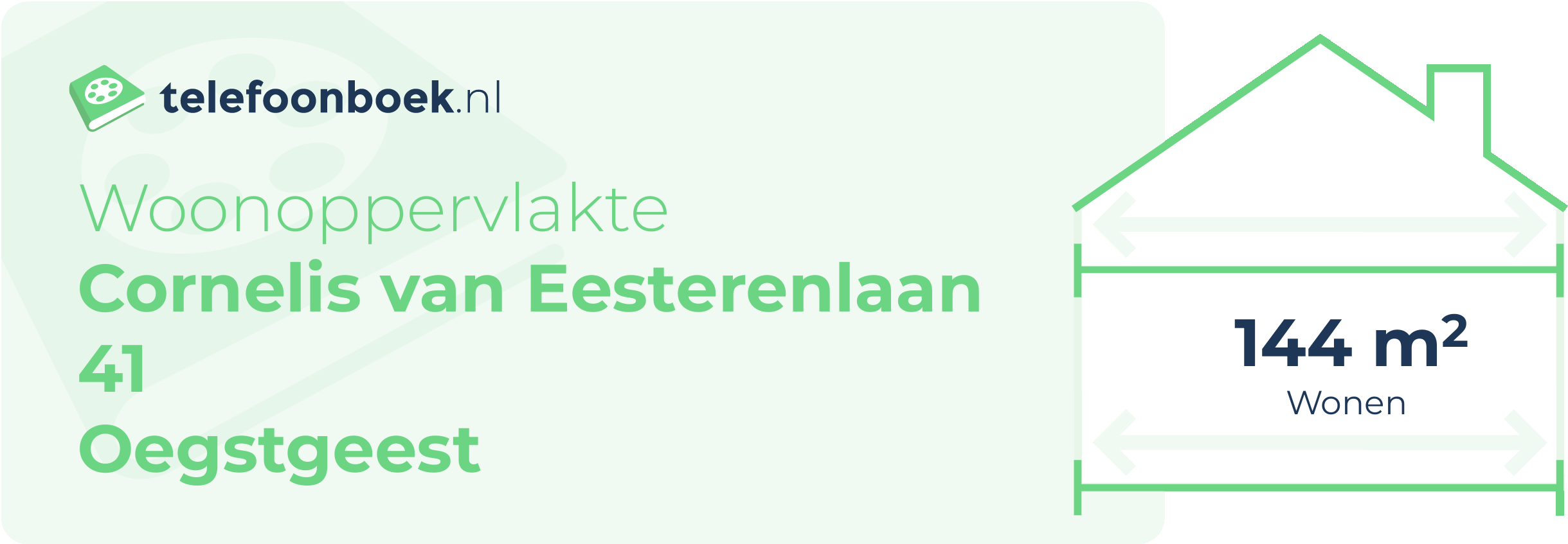 Woonoppervlakte Cornelis Van Eesterenlaan 41 Oegstgeest