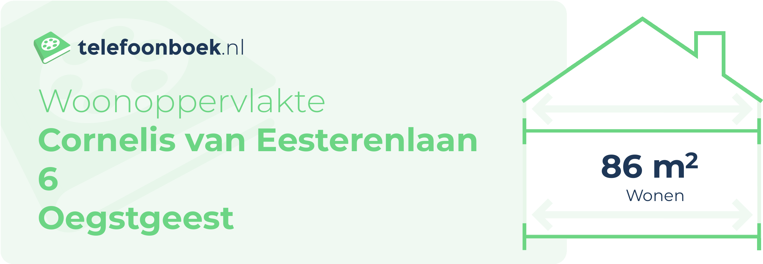 Woonoppervlakte Cornelis Van Eesterenlaan 6 Oegstgeest