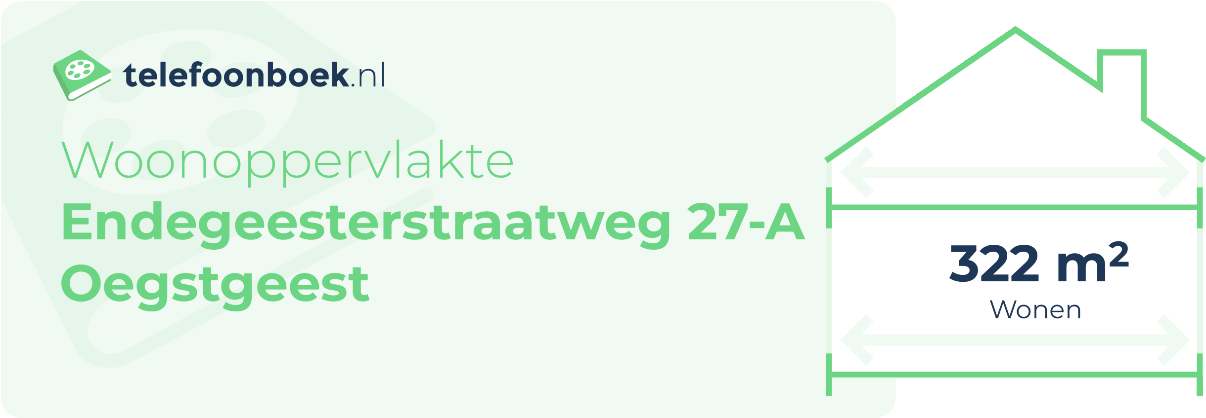 Woonoppervlakte Endegeesterstraatweg 27-A Oegstgeest