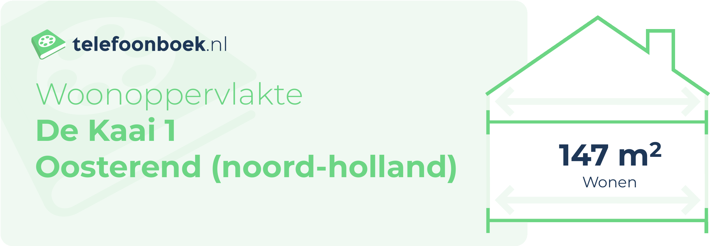 Woonoppervlakte De Kaai 1 Oosterend (Noord-Holland)