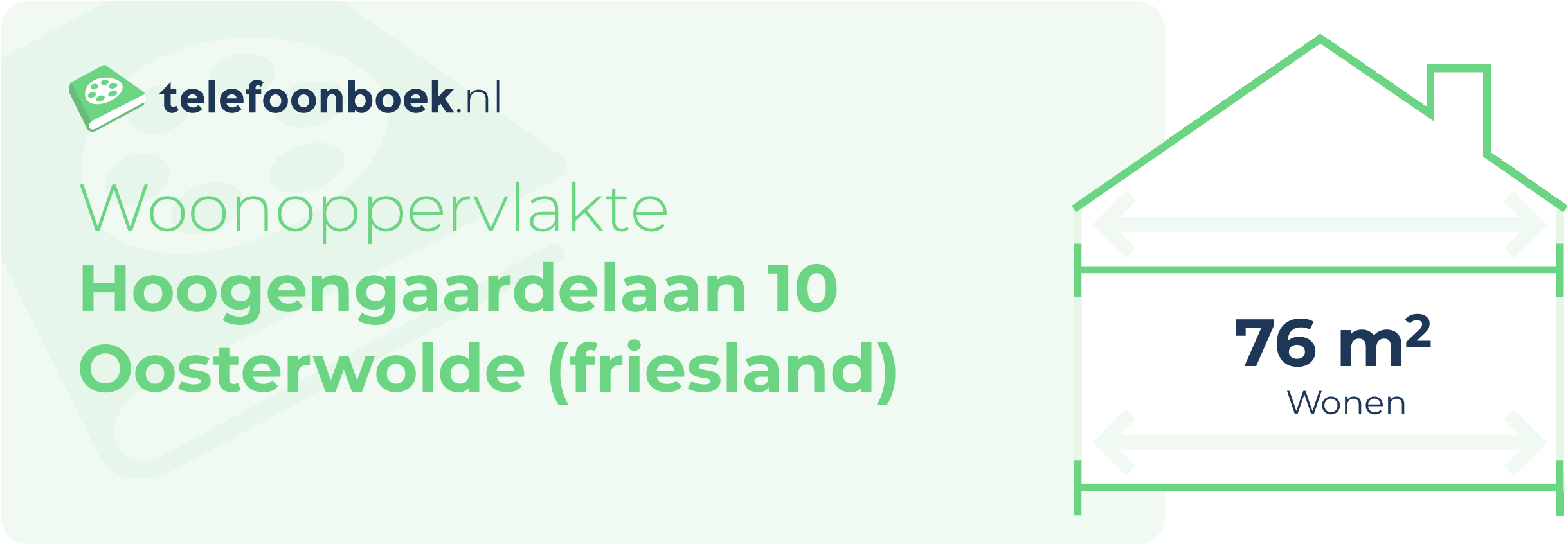 Woonoppervlakte Hoogengaardelaan 10 Oosterwolde (Friesland)