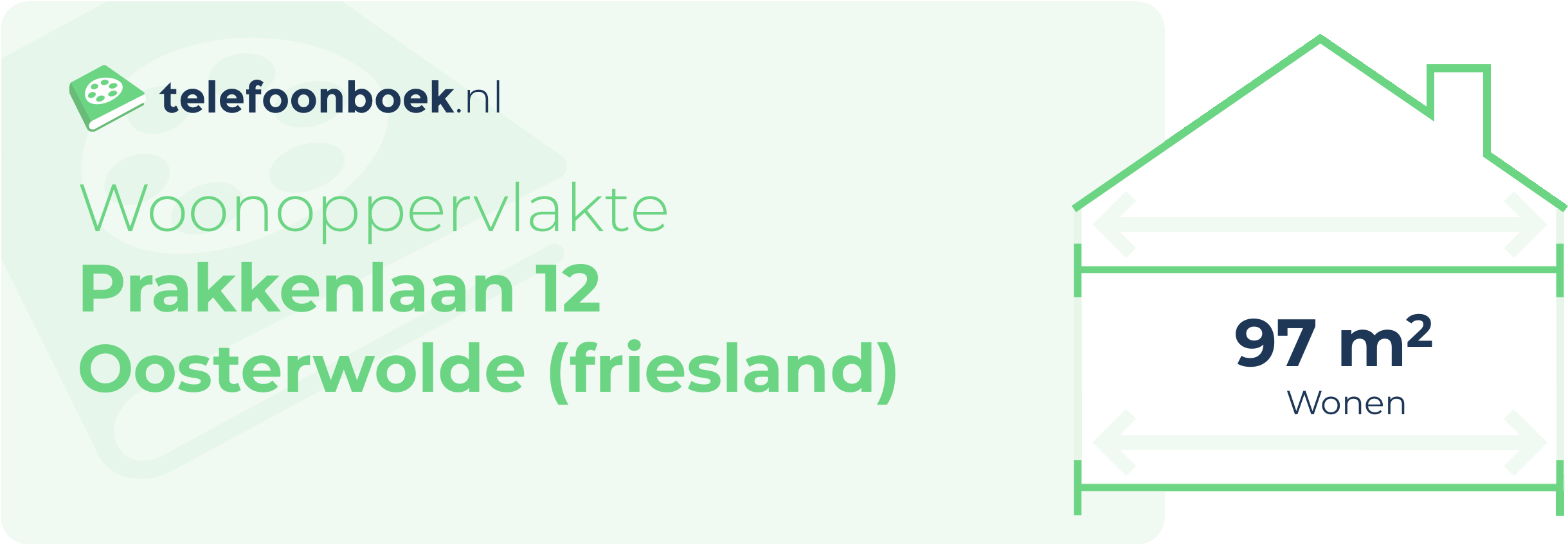 Woonoppervlakte Prakkenlaan 12 Oosterwolde (Friesland)