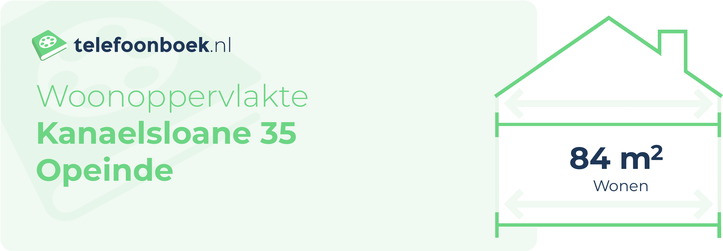 Woonoppervlakte Kanaelsloane 35 Opeinde