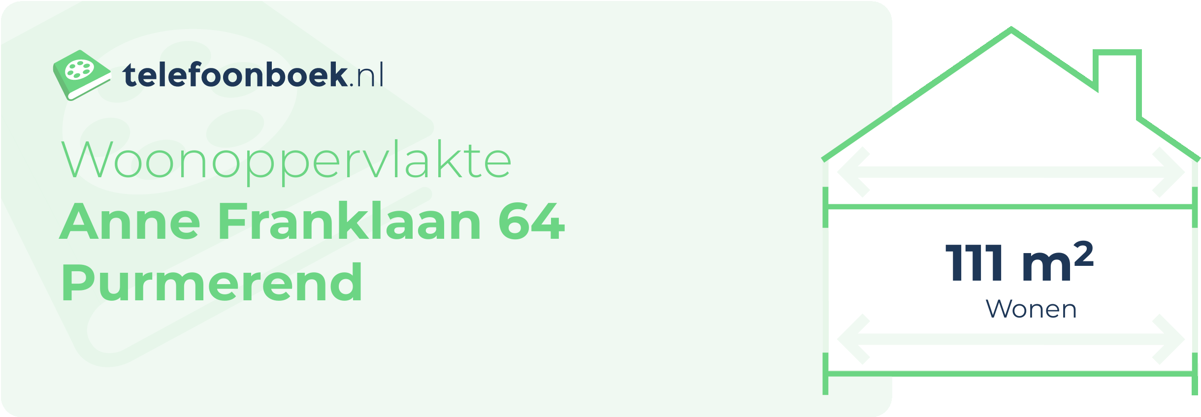 Woonoppervlakte Anne Franklaan 64 Purmerend