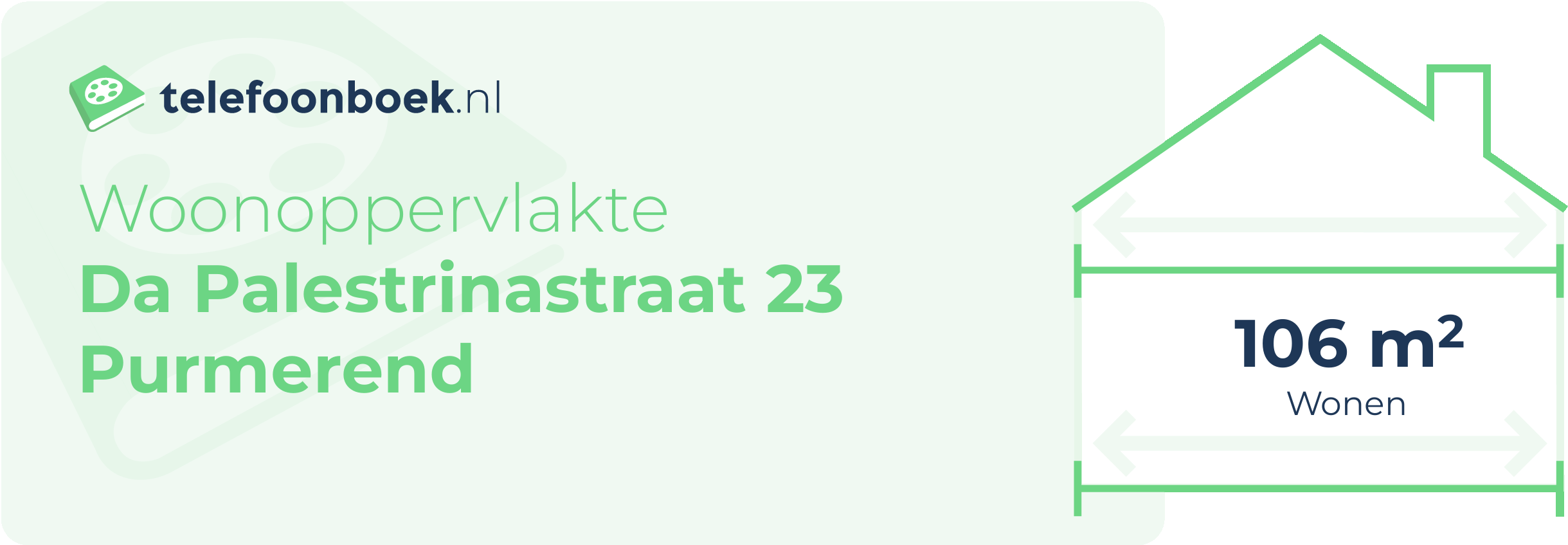 Woonoppervlakte Da Palestrinastraat 23 Purmerend