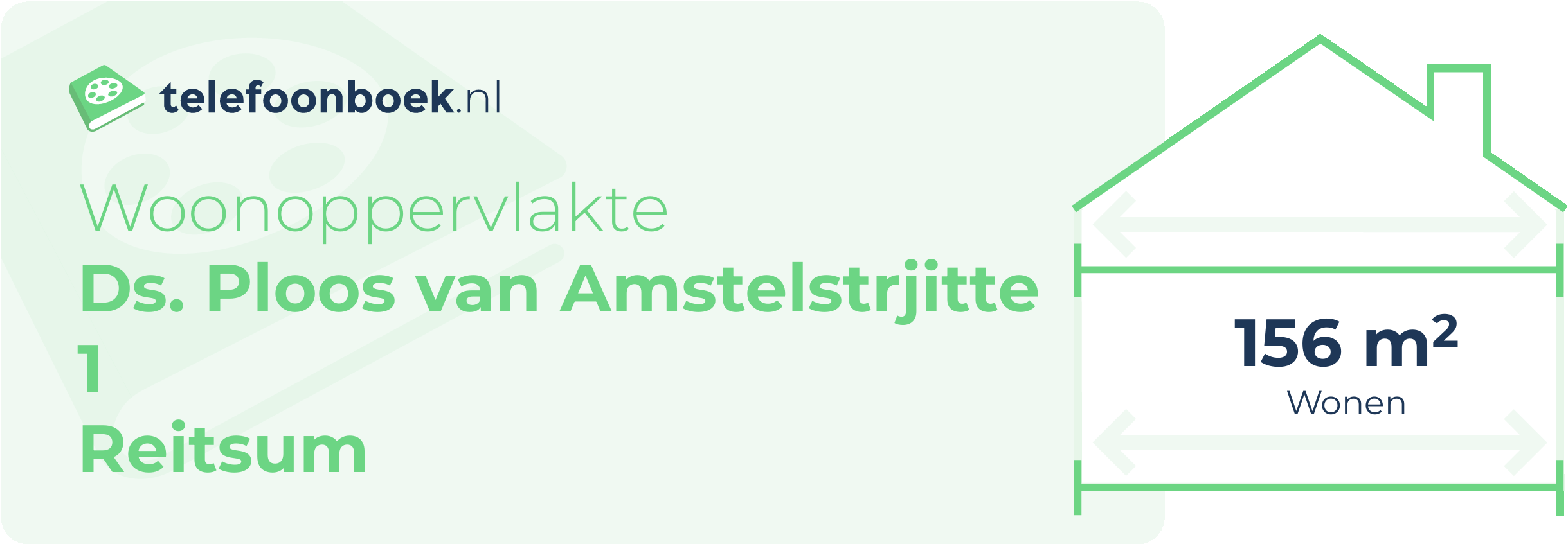 Woonoppervlakte Ds. Ploos Van Amstelstrjitte 1 Reitsum