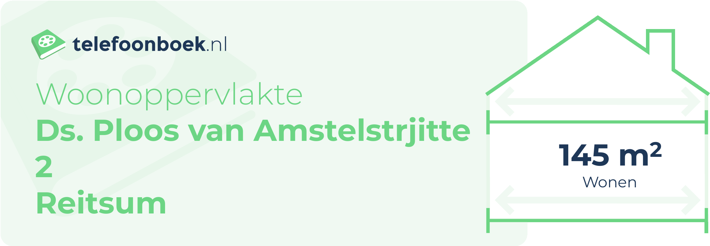 Woonoppervlakte Ds. Ploos Van Amstelstrjitte 2 Reitsum