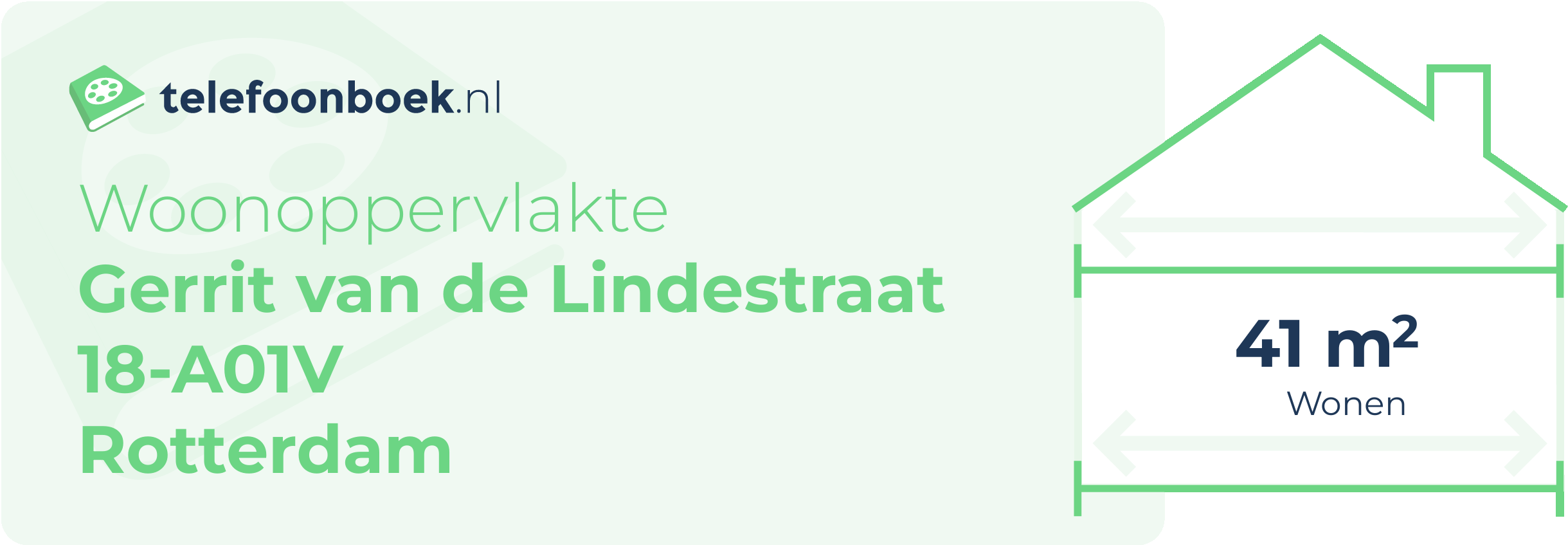 Woonoppervlakte Gerrit Van De Lindestraat 18-A01V Rotterdam