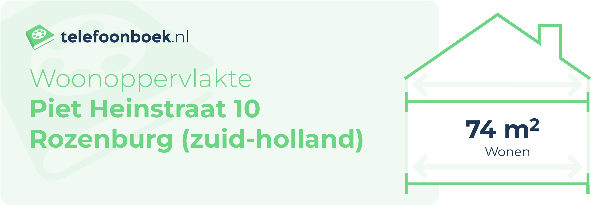 Woonoppervlakte Piet Heinstraat 10 Rozenburg (Zuid-Holland)