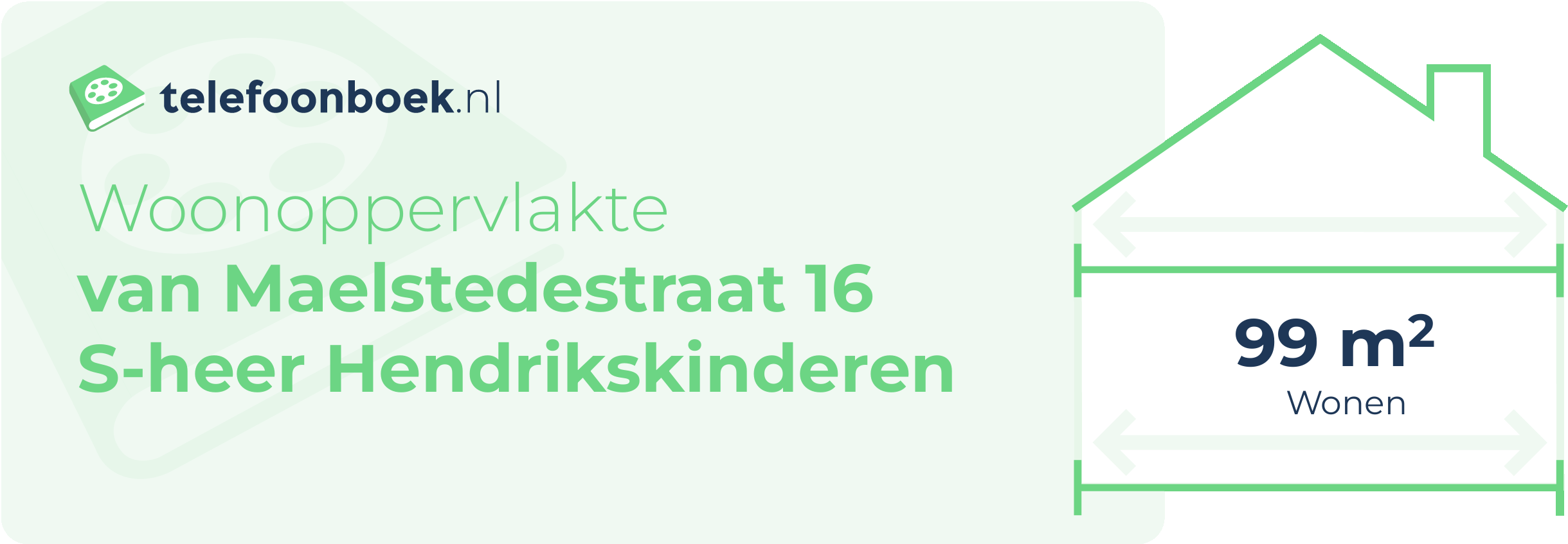 Woonoppervlakte Van Maelstedestraat 16 S-Heer Hendrikskinderen