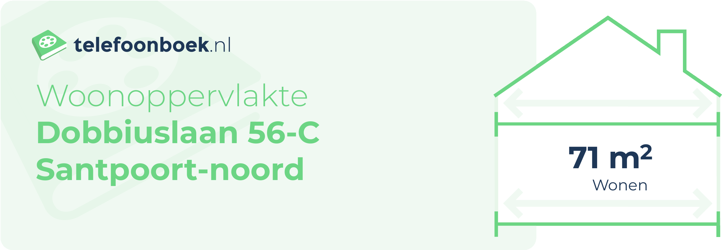 Woonoppervlakte Dobbiuslaan 56-C Santpoort-Noord