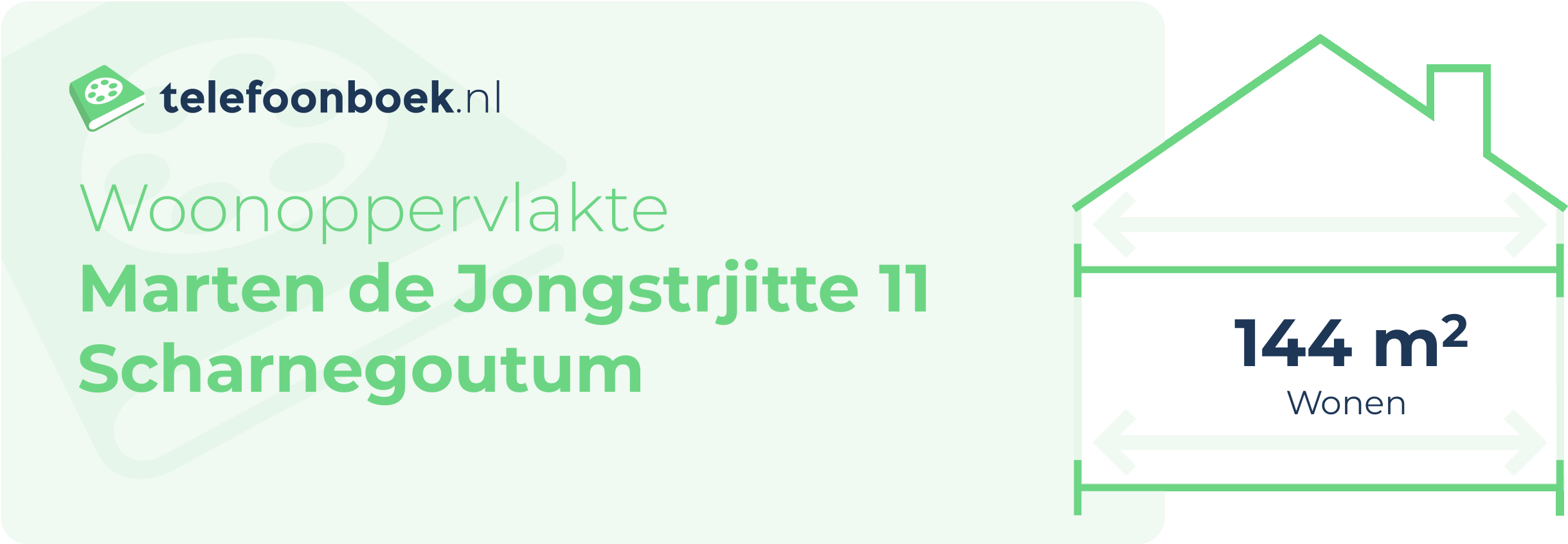 Woonoppervlakte Marten De Jongstrjitte 11 Scharnegoutum