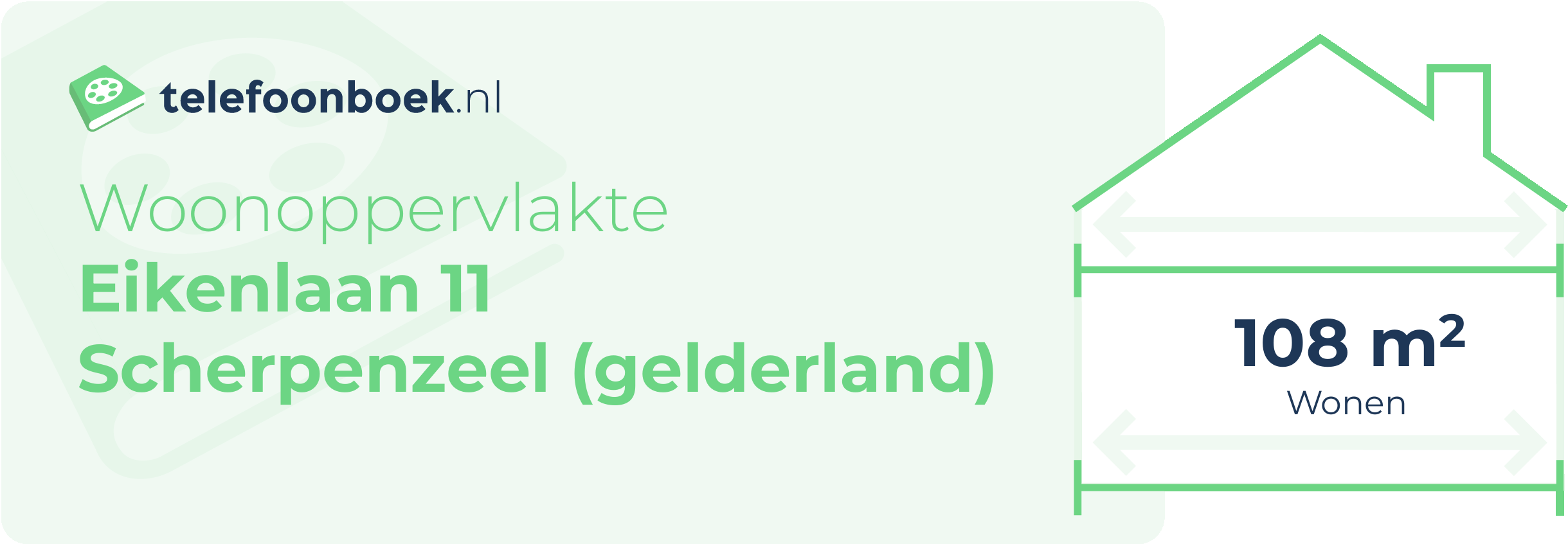 Woonoppervlakte Eikenlaan 11 Scherpenzeel (Gelderland)