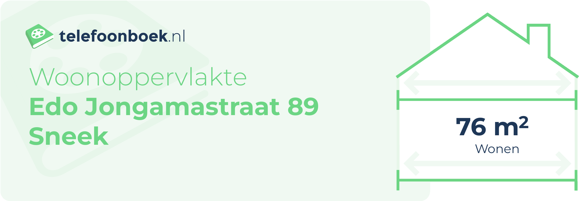 Woonoppervlakte Edo Jongamastraat 89 Sneek