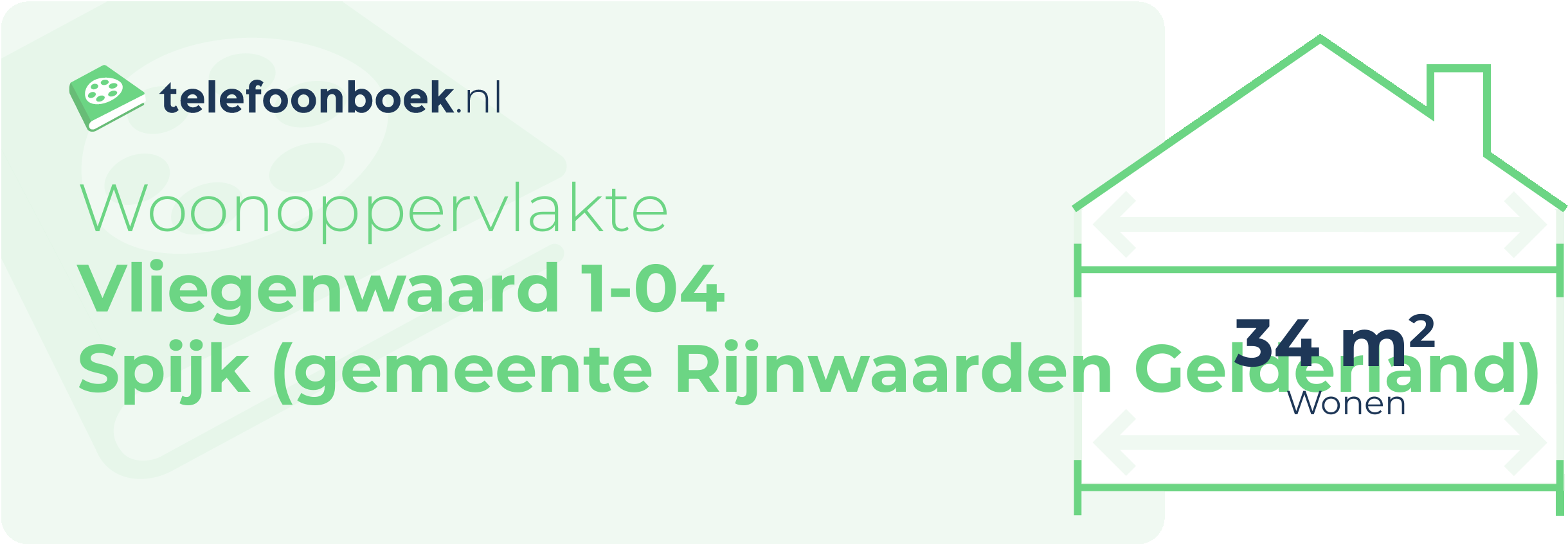 Woonoppervlakte Vliegenwaard 1-04 Spijk (gemeente Rijnwaarden Gelderland)