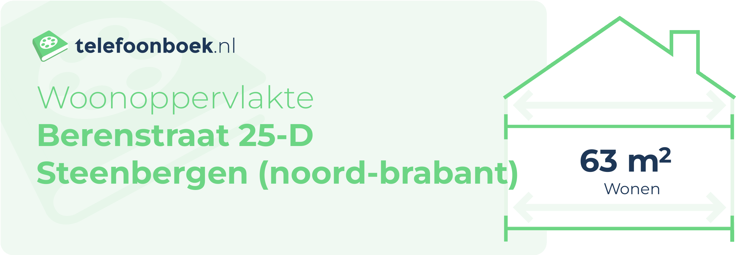 Woonoppervlakte Berenstraat 25-D Steenbergen (Noord-Brabant)