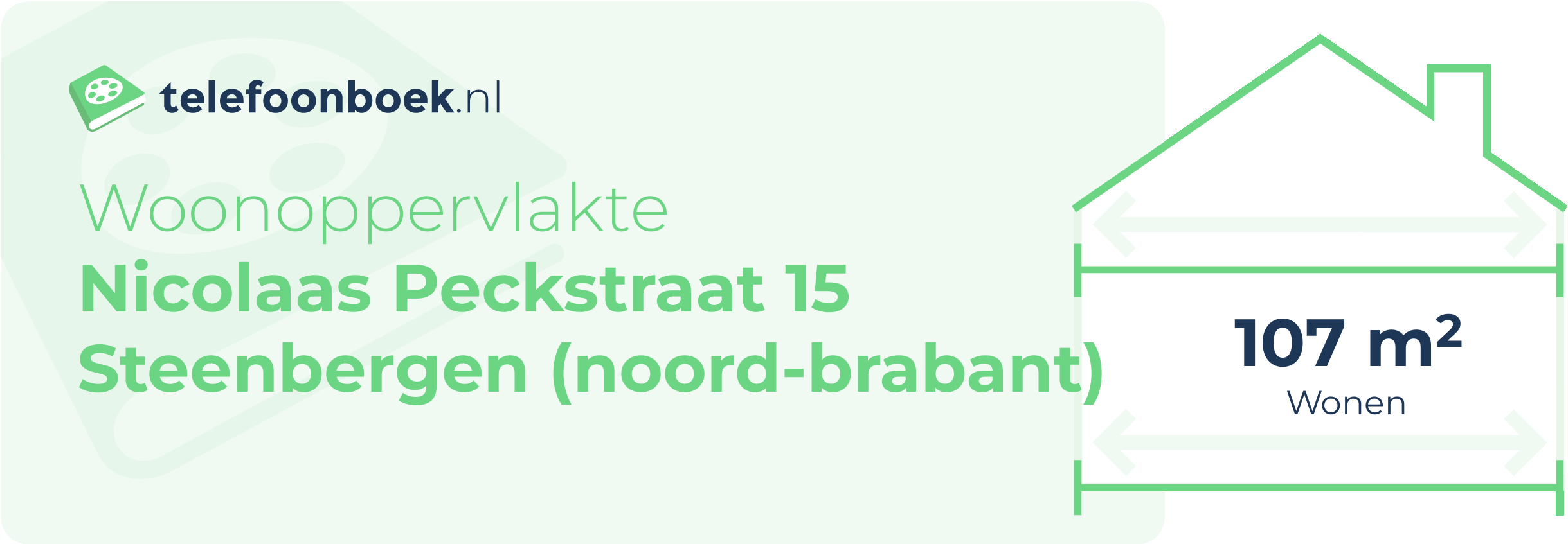 Woonoppervlakte Nicolaas Peckstraat 15 Steenbergen (Noord-Brabant)