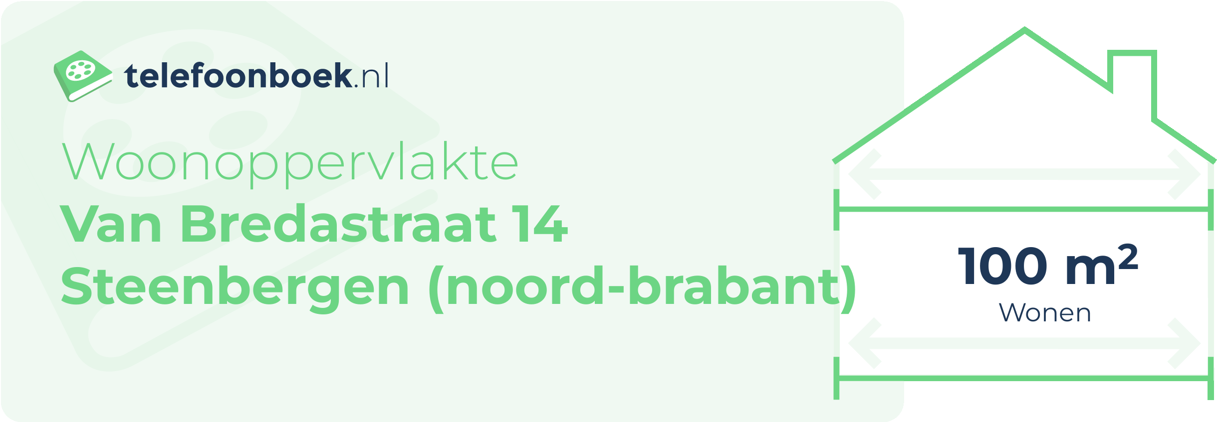 Woonoppervlakte Van Bredastraat 14 Steenbergen (Noord-Brabant)