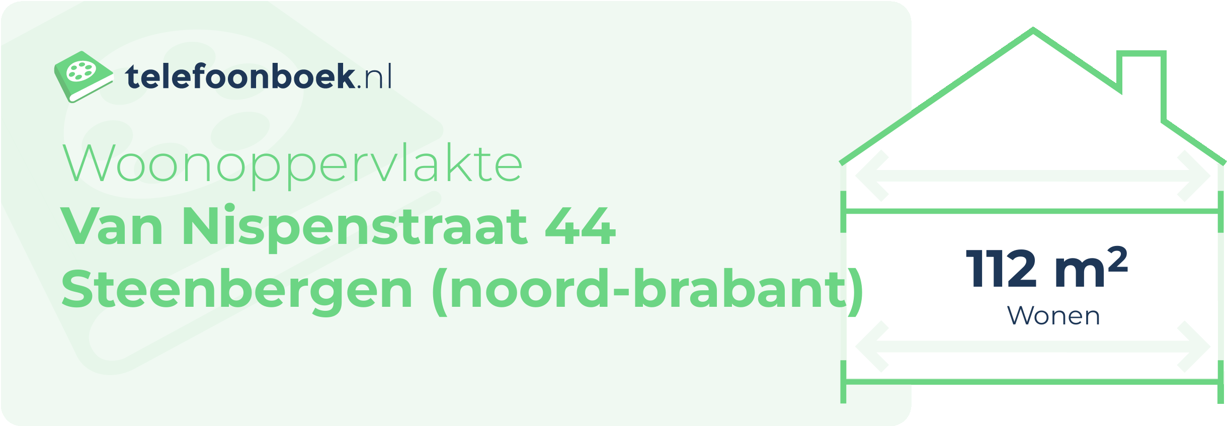 Woonoppervlakte Van Nispenstraat 44 Steenbergen (Noord-Brabant)