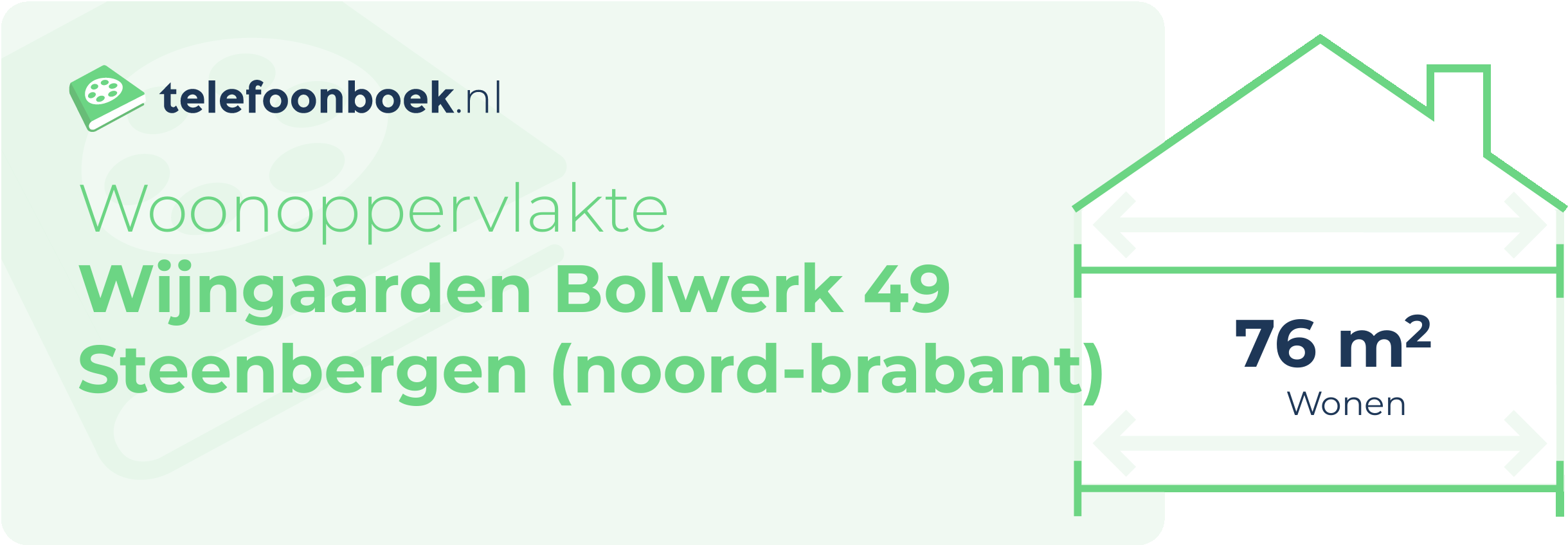 Woonoppervlakte Wijngaarden Bolwerk 49 Steenbergen (Noord-Brabant)