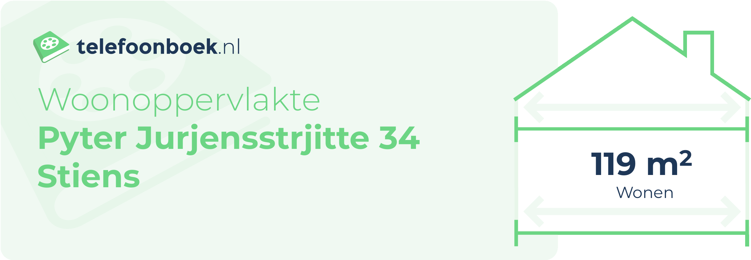 Woonoppervlakte Pyter Jurjensstrjitte 34 Stiens