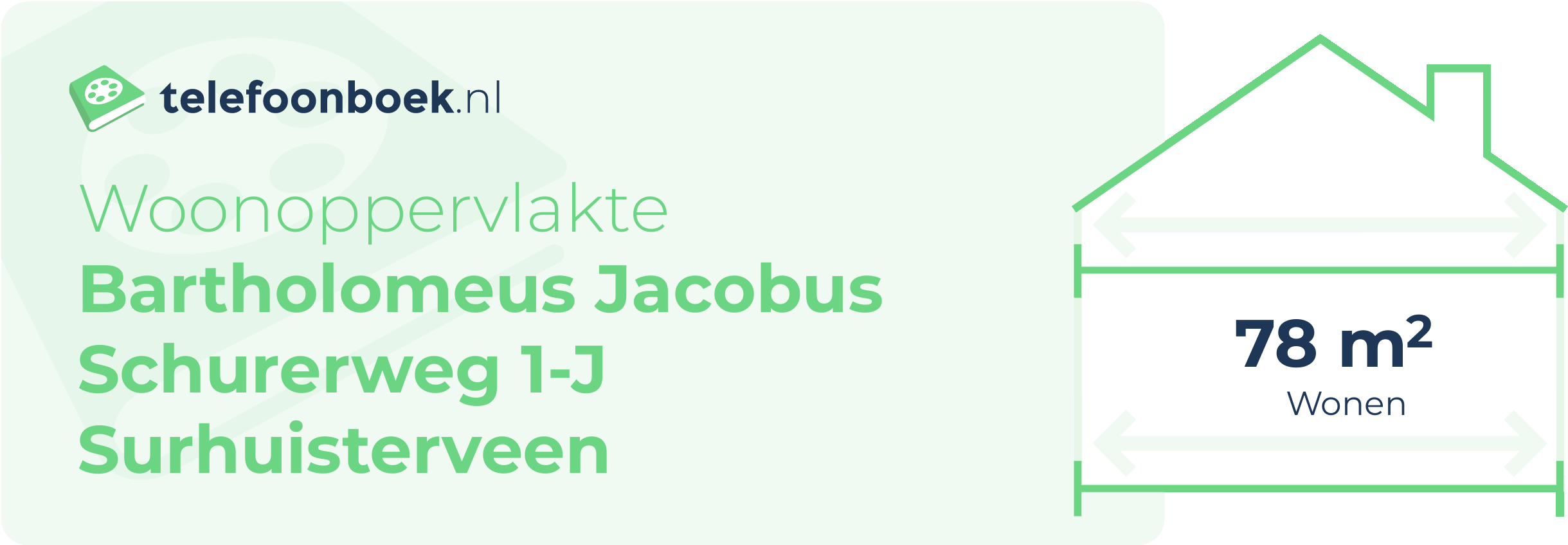 Woonoppervlakte Bartholomeus Jacobus Schurerweg 1-J Surhuisterveen