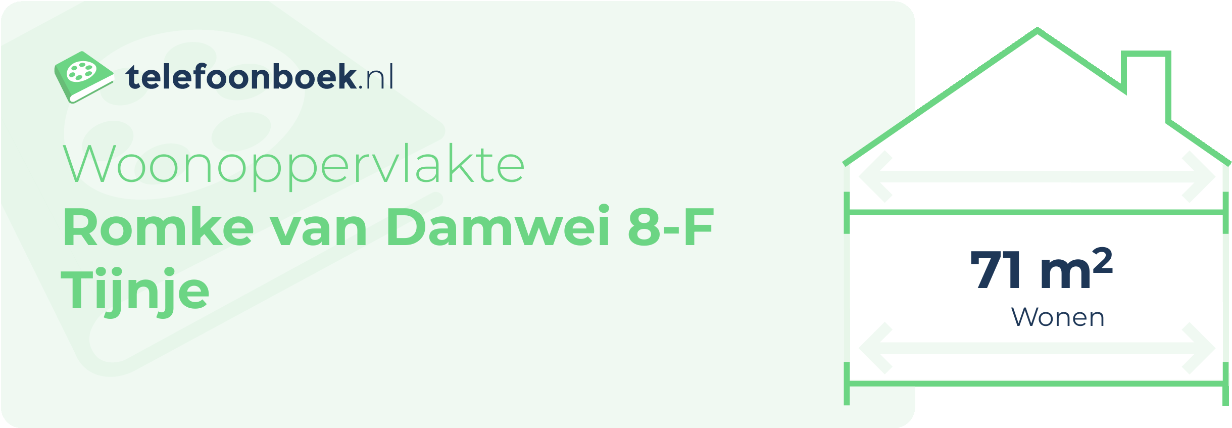 Woonoppervlakte Romke Van Damwei 8-F Tijnje