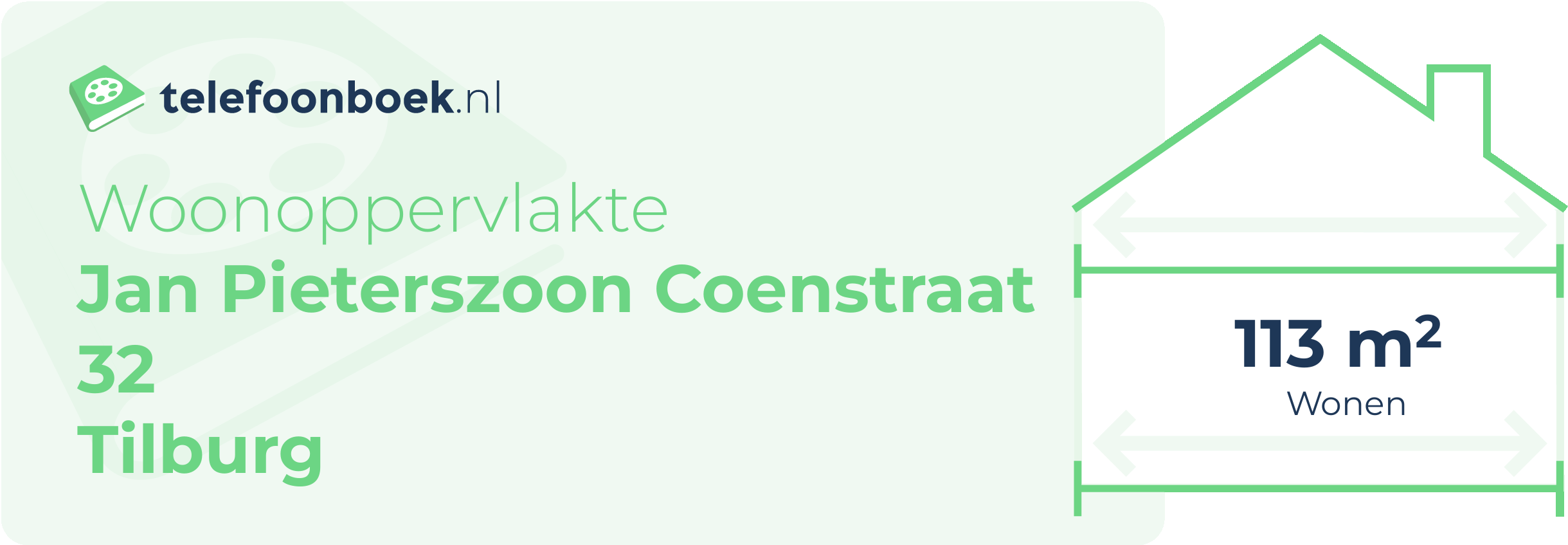 Woonoppervlakte Jan Pieterszoon Coenstraat 32 Tilburg