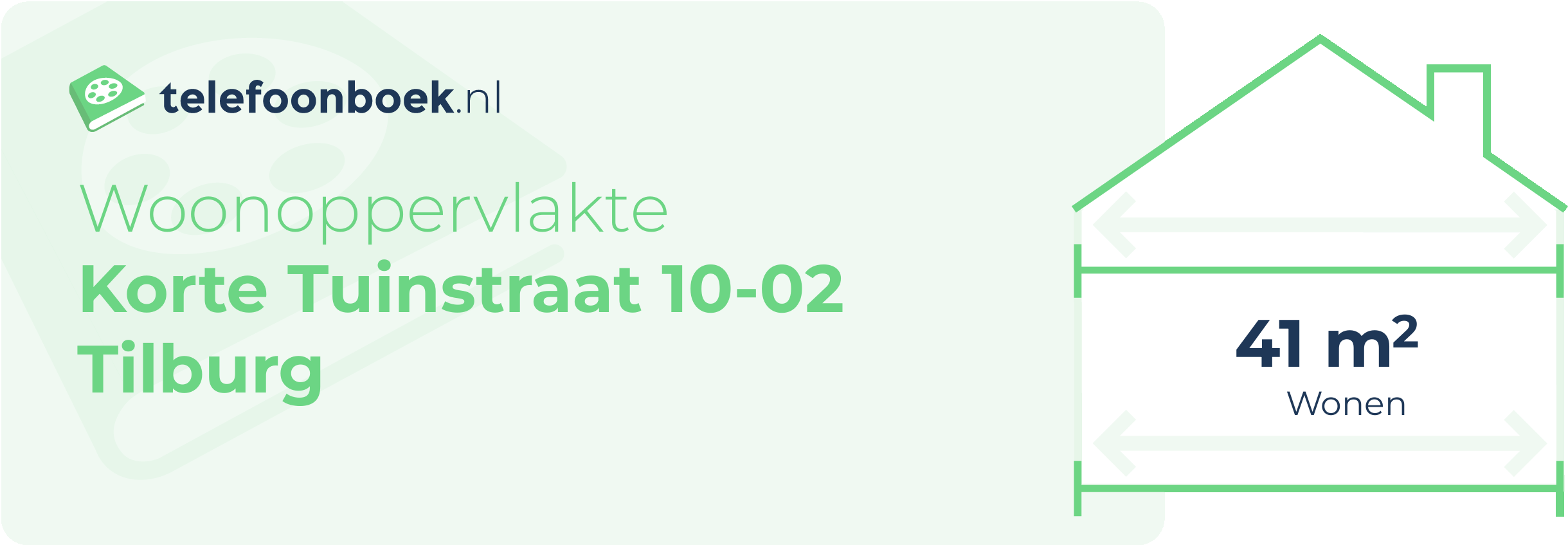 Woonoppervlakte Korte Tuinstraat 10-02 Tilburg