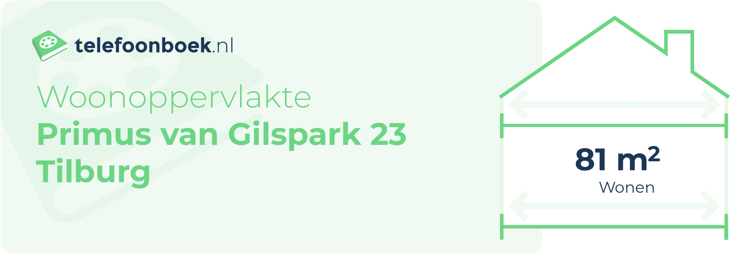 Woonoppervlakte Primus Van Gilspark 23 Tilburg