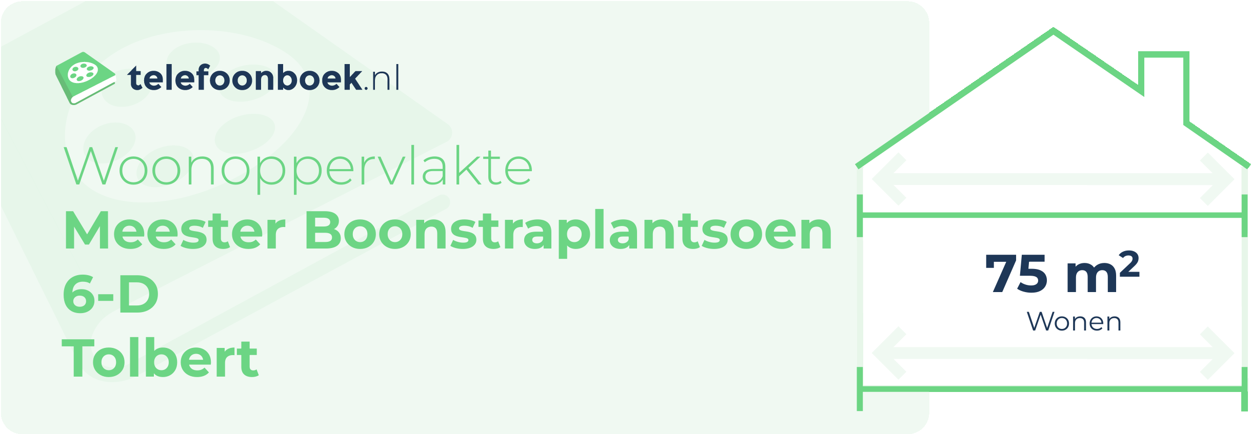 Woonoppervlakte Meester Boonstraplantsoen 6-D Tolbert