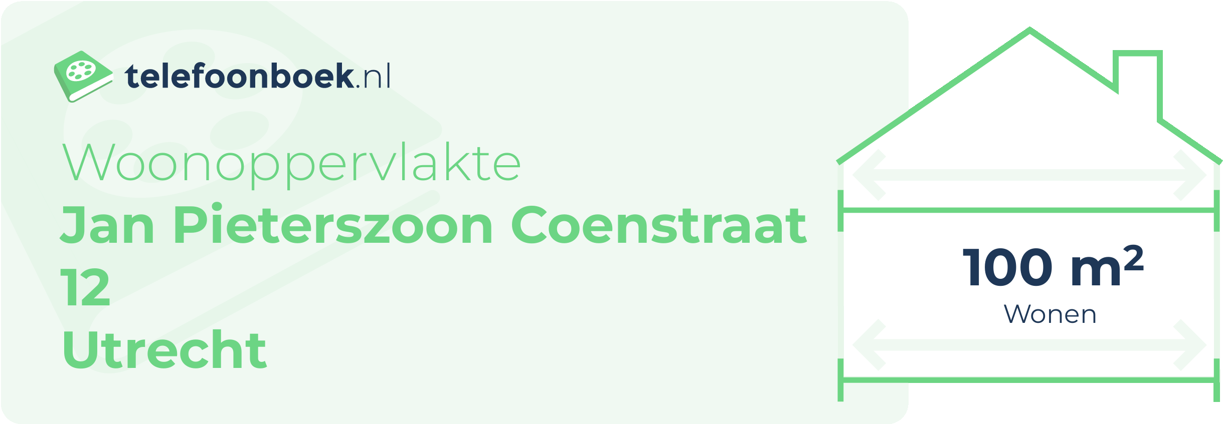 Woonoppervlakte Jan Pieterszoon Coenstraat 12 Utrecht