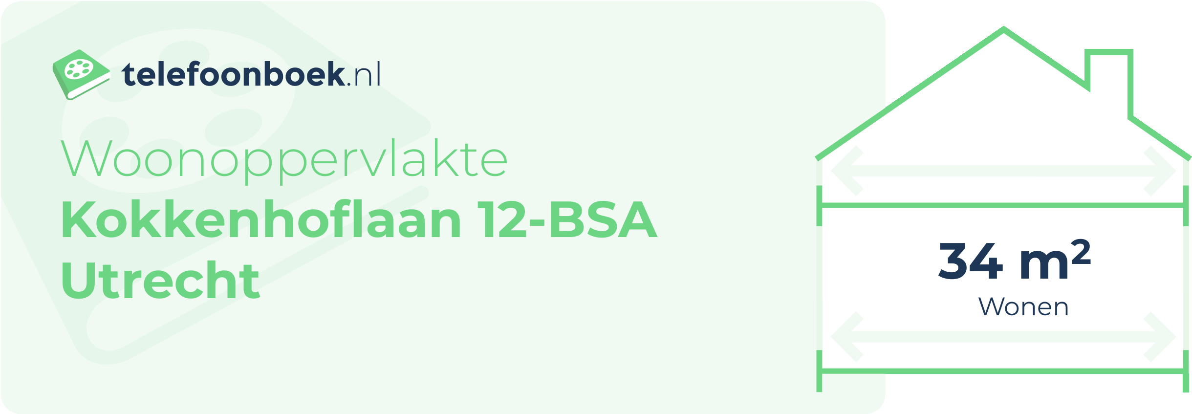 Woonoppervlakte Kokkenhoflaan 12-BSA Utrecht