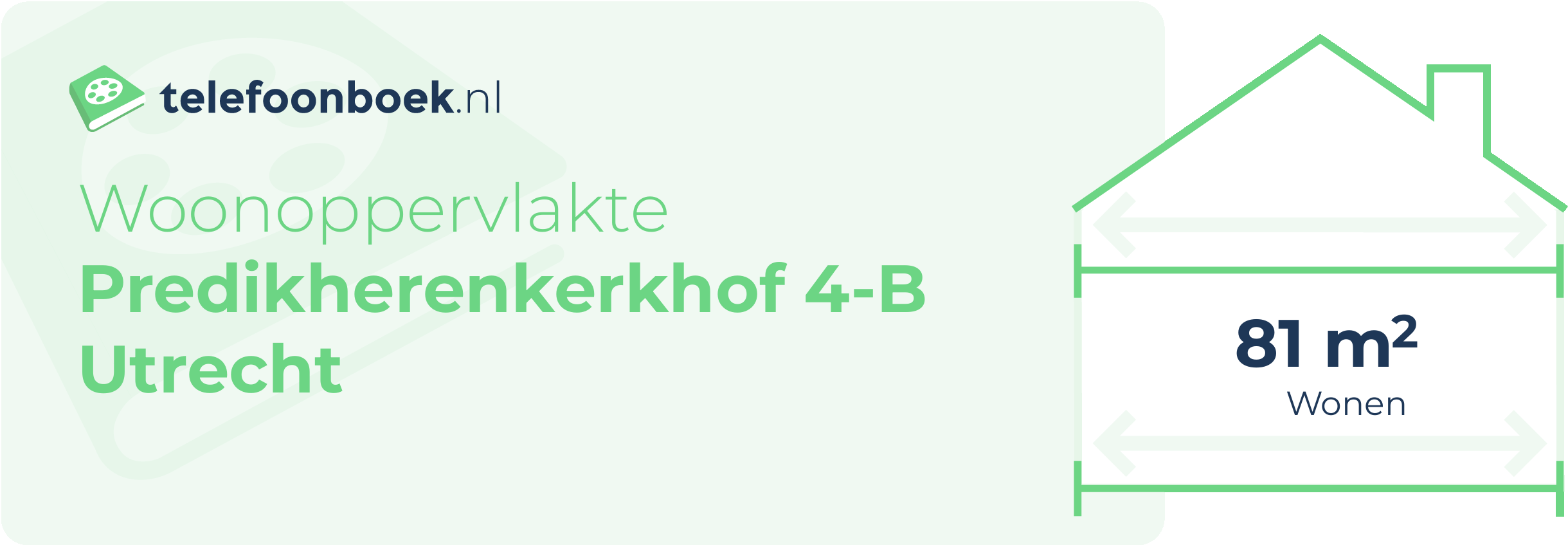 Woonoppervlakte Predikherenkerkhof 4-B Utrecht