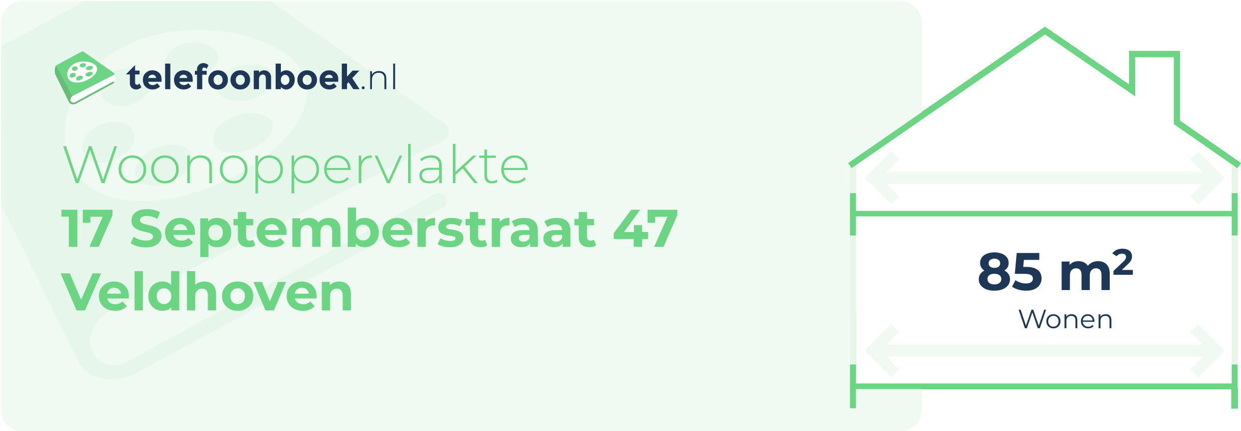 Woonoppervlakte 17 Septemberstraat 47 Veldhoven