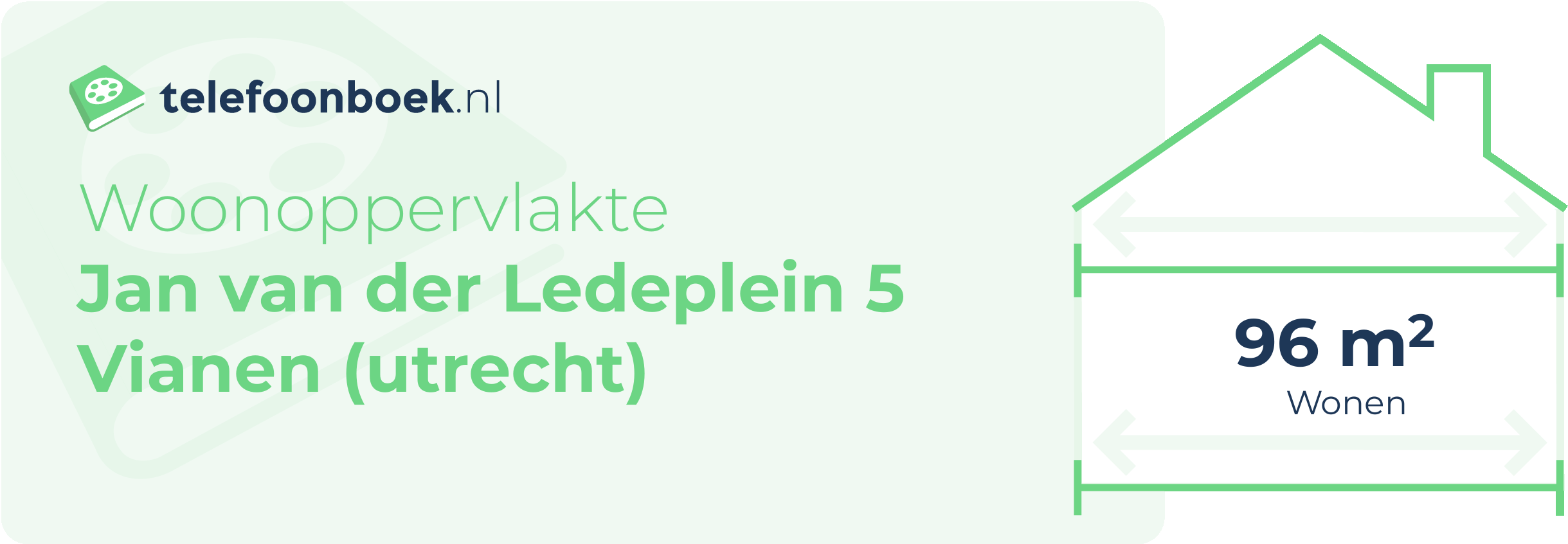 Woonoppervlakte Jan Van Der Ledeplein 5 Vianen (Utrecht)