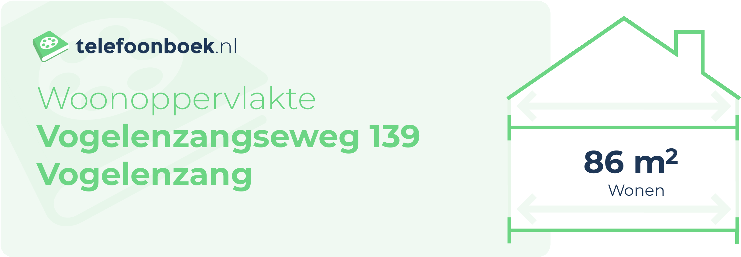 Woonoppervlakte Vogelenzangseweg 139 Vogelenzang