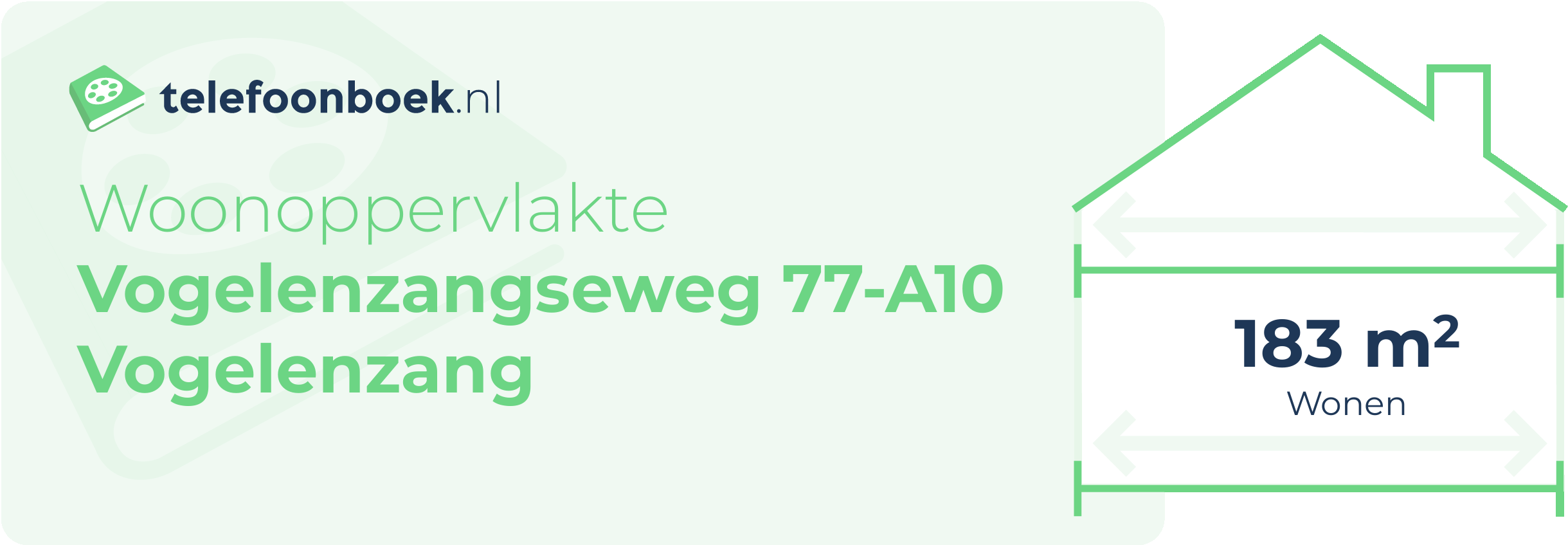 Woonoppervlakte Vogelenzangseweg 77-A10 Vogelenzang