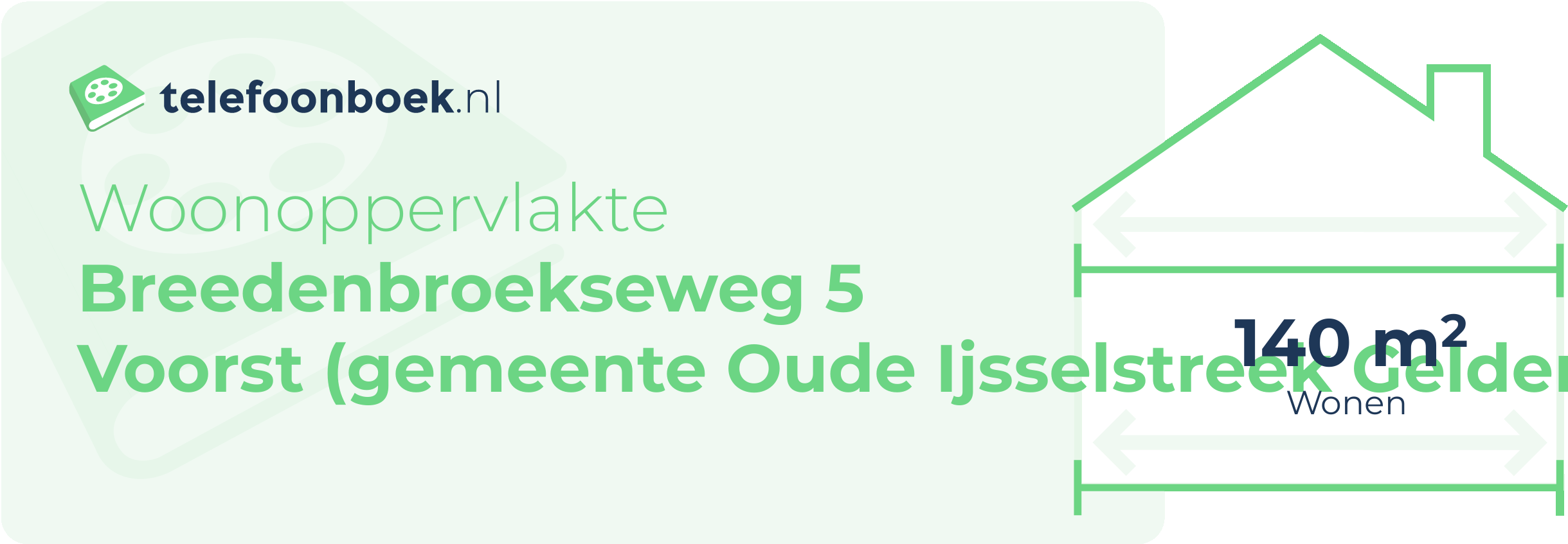 Woonoppervlakte Breedenbroekseweg 5 Voorst (gemeente Oude IJsselstreek Gelderland)