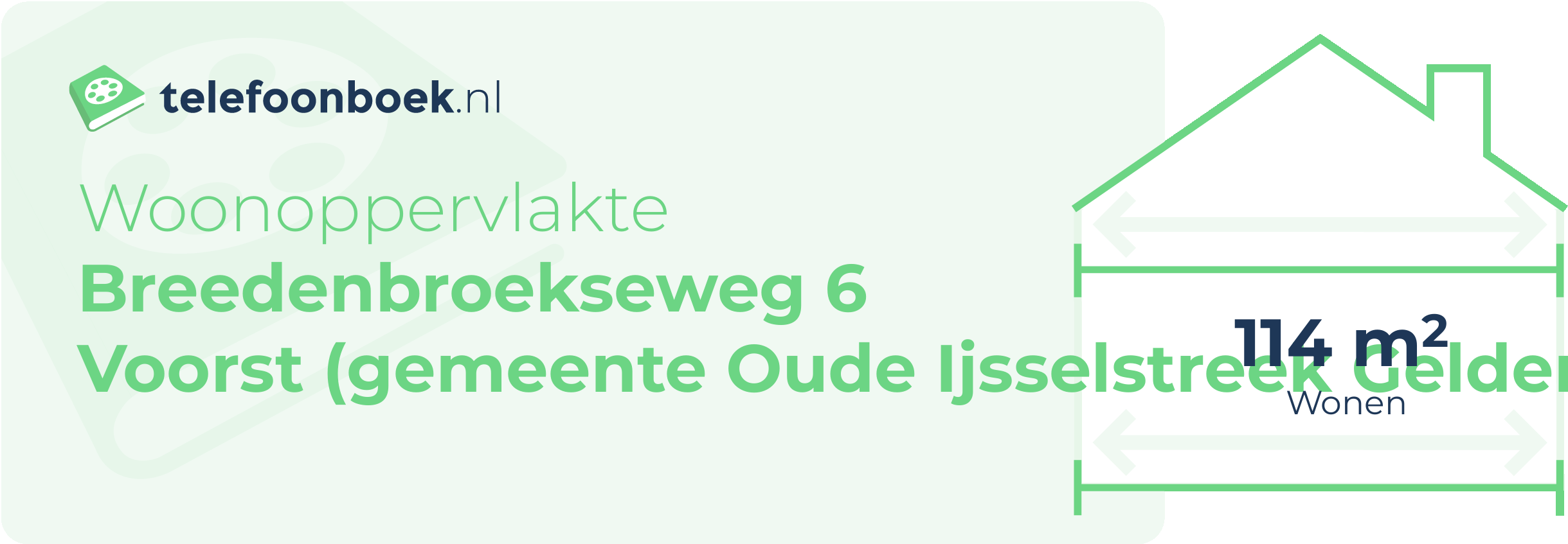 Woonoppervlakte Breedenbroekseweg 6 Voorst (gemeente Oude IJsselstreek Gelderland)