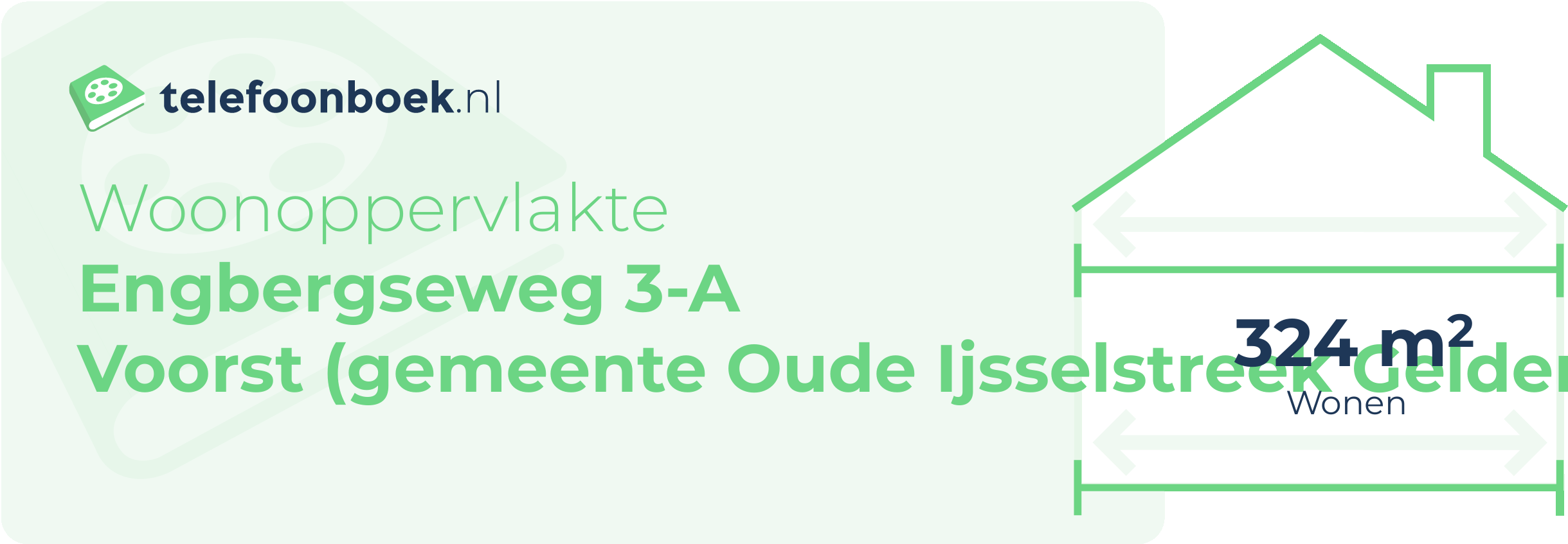 Woonoppervlakte Engbergseweg 3-A Voorst (gemeente Oude IJsselstreek Gelderland)