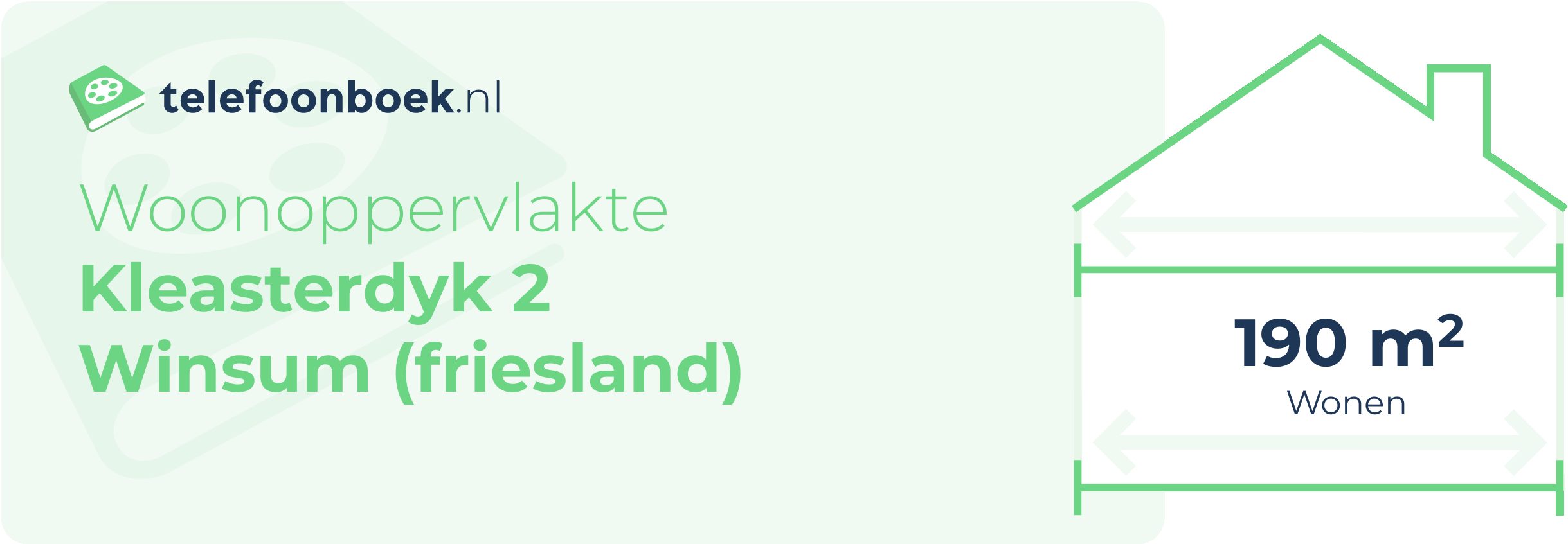 Woonoppervlakte Kleasterdyk 2 Winsum (Friesland)