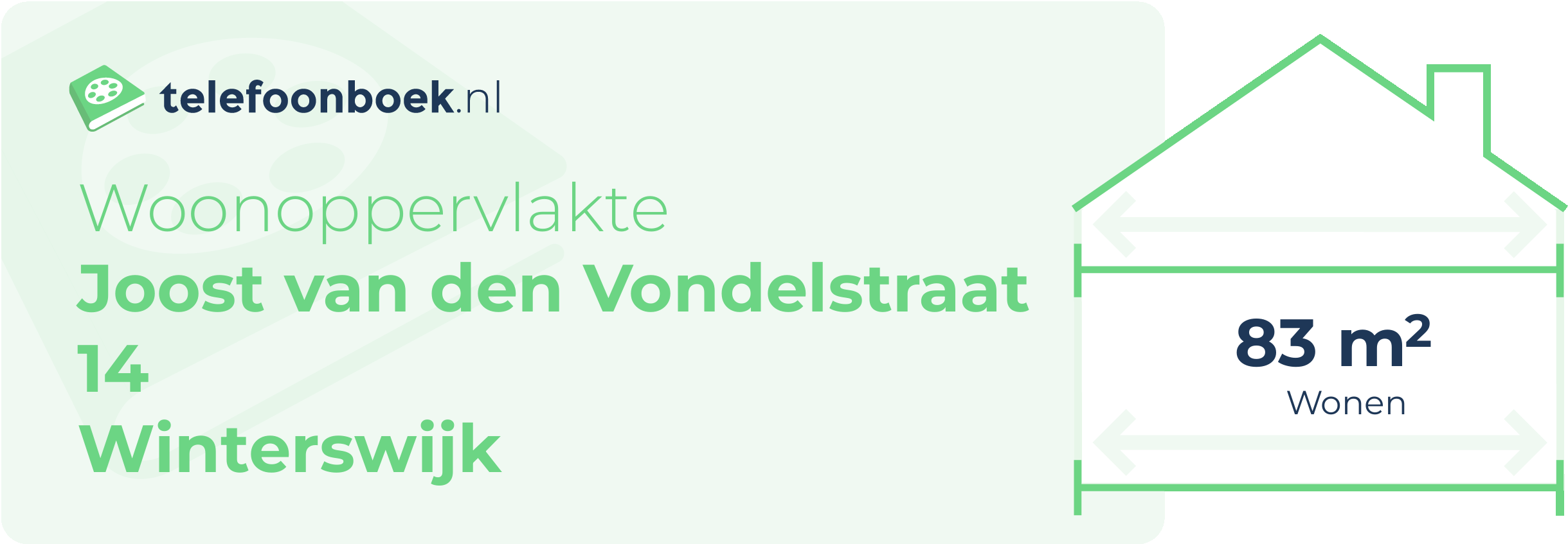 Woonoppervlakte Joost Van Den Vondelstraat 14 Winterswijk