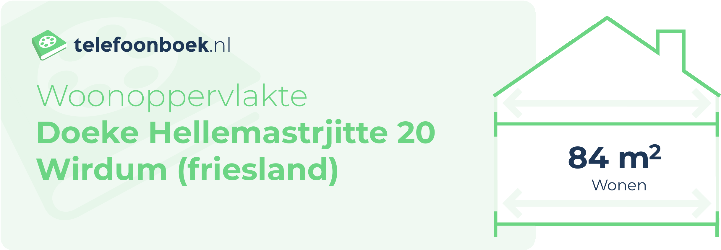 Woonoppervlakte Doeke Hellemastrjitte 20 Wirdum (Friesland)