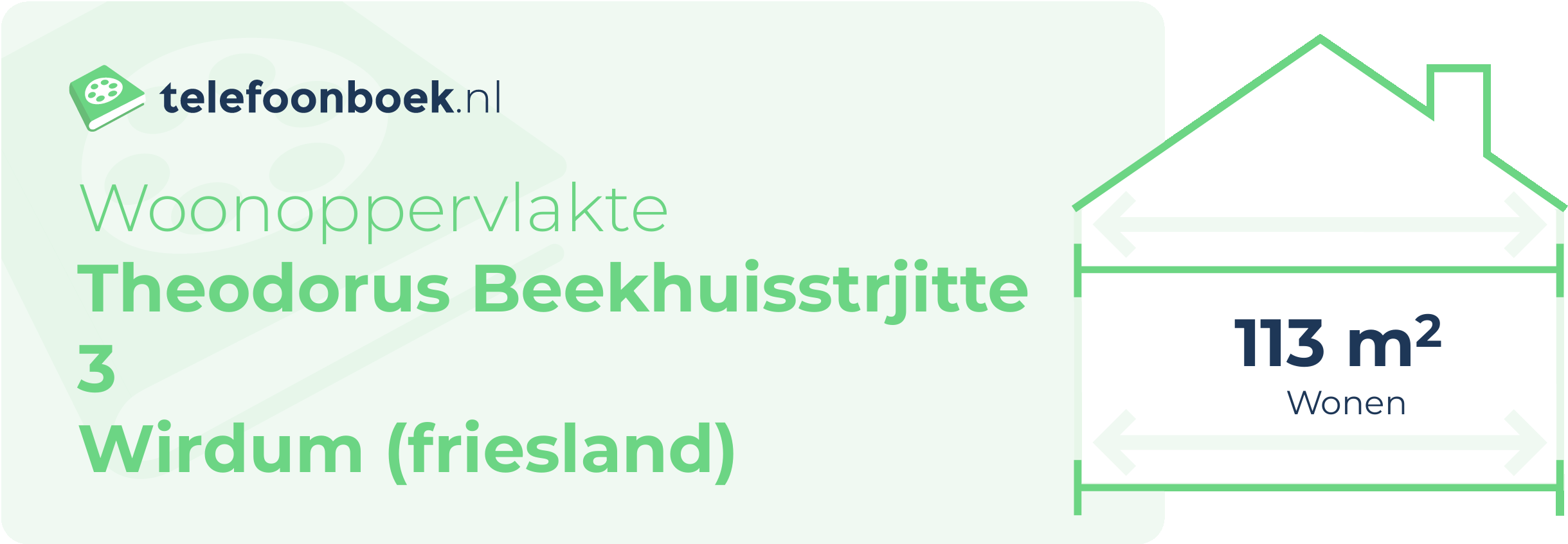 Woonoppervlakte Theodorus Beekhuisstrjitte 3 Wirdum (Friesland)