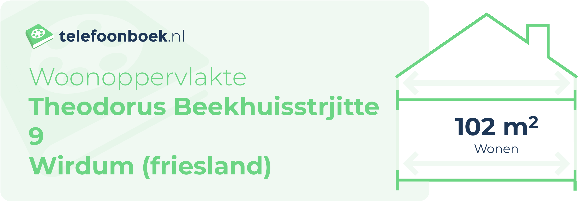 Woonoppervlakte Theodorus Beekhuisstrjitte 9 Wirdum (Friesland)