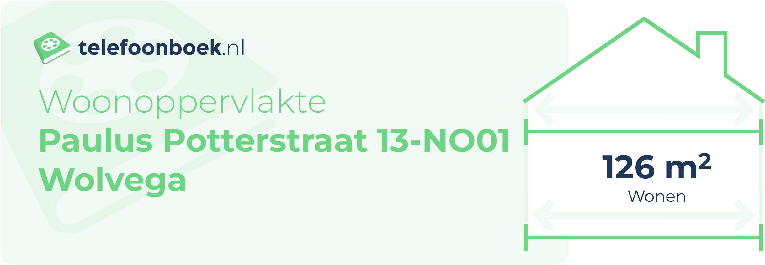 Woonoppervlakte Paulus Potterstraat 13-NO01 Wolvega