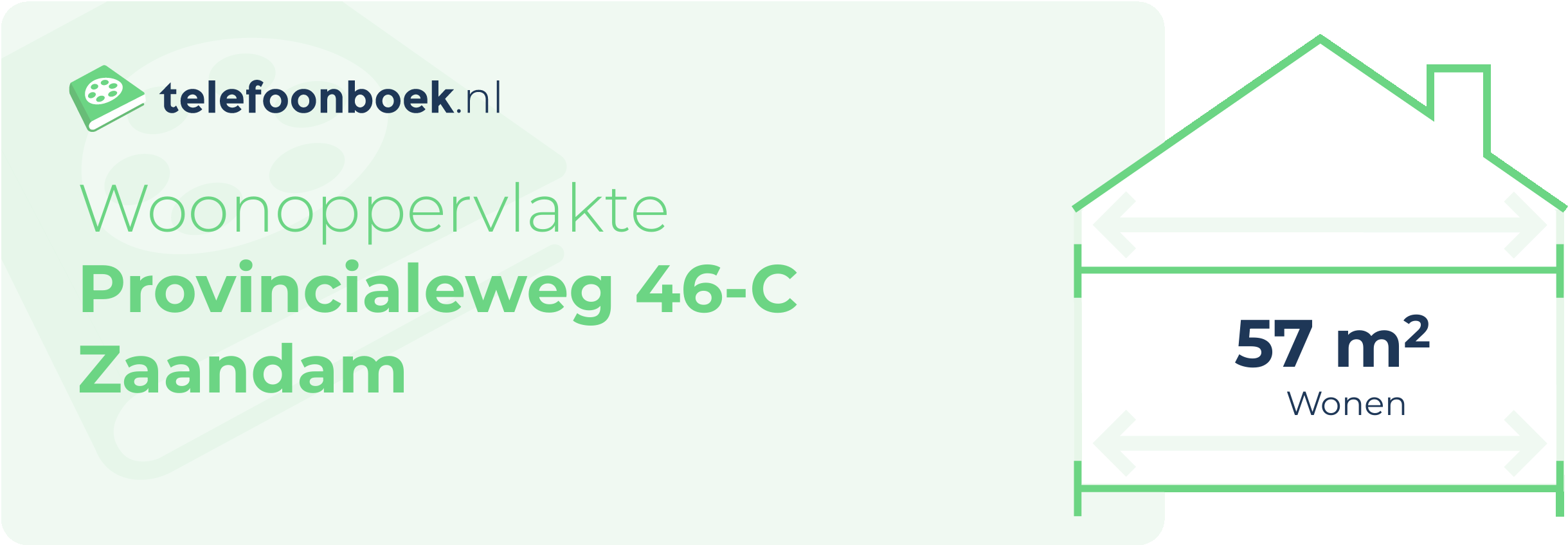 Woonoppervlakte Provincialeweg 46-C Zaandam