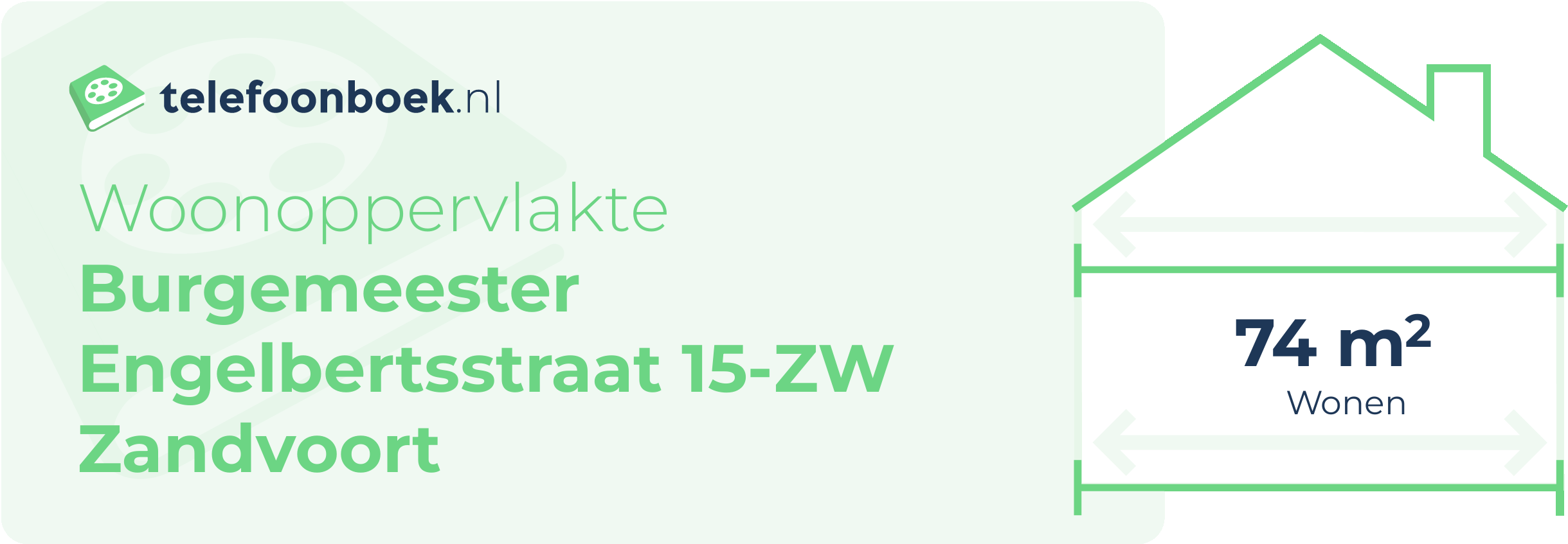 Woonoppervlakte Burgemeester Engelbertsstraat 15-ZW Zandvoort